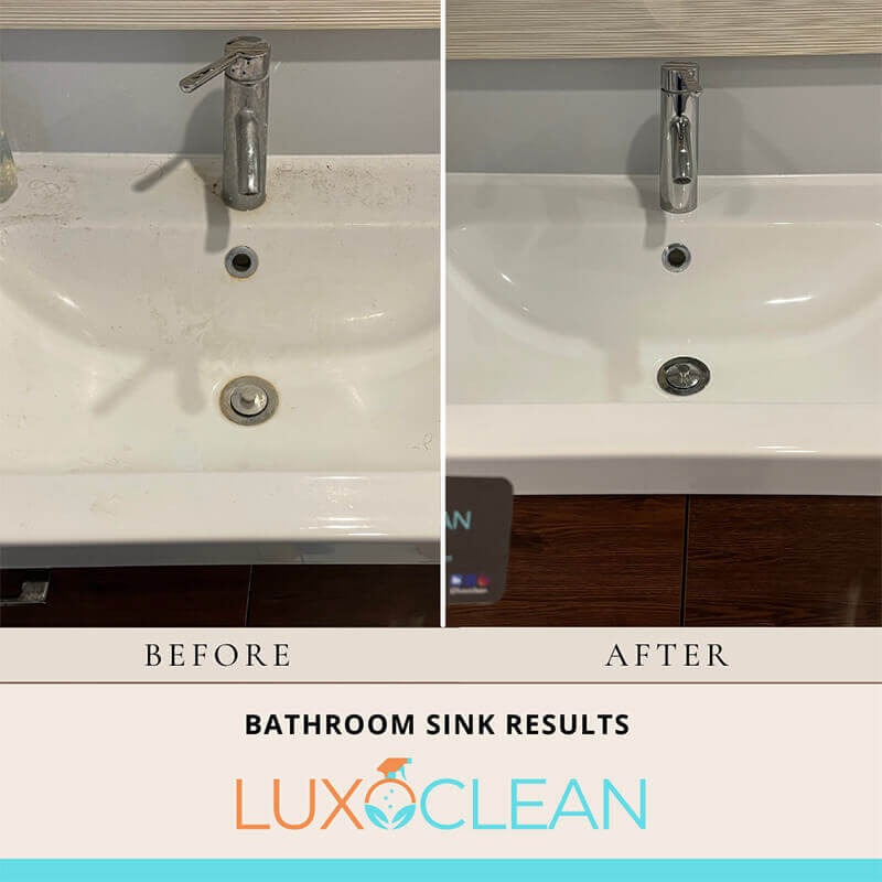 Bathroom sink cleaning